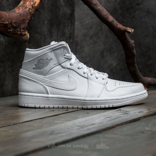 Nike air jordan 1 mid white pure platinum cheap