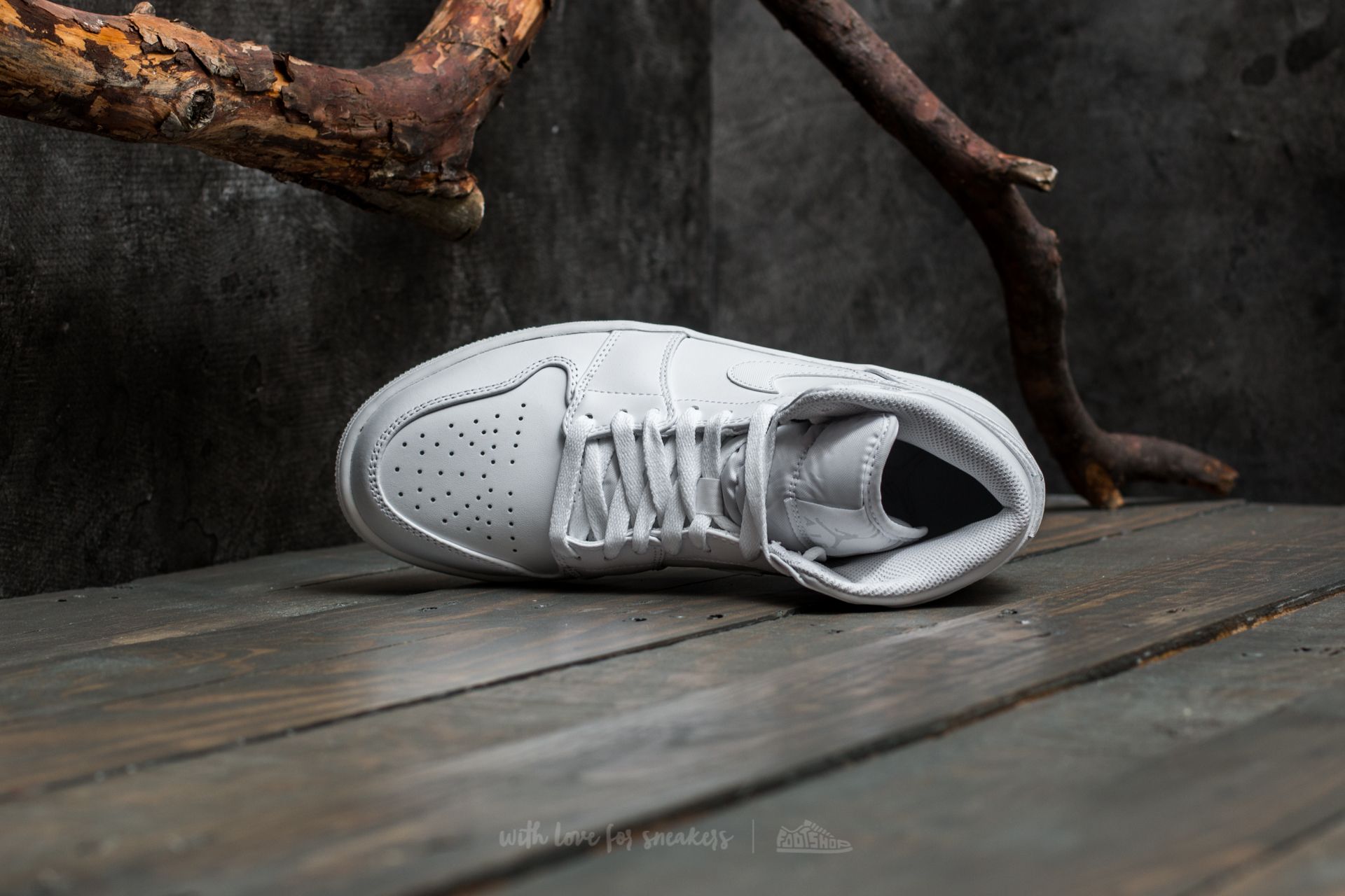 Men's shoes Air Jordan 1 Mid White/ Pure Platinum-White