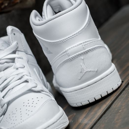 Men s shoes Air Jordan 1 Mid White Pure Platinum White Footshop