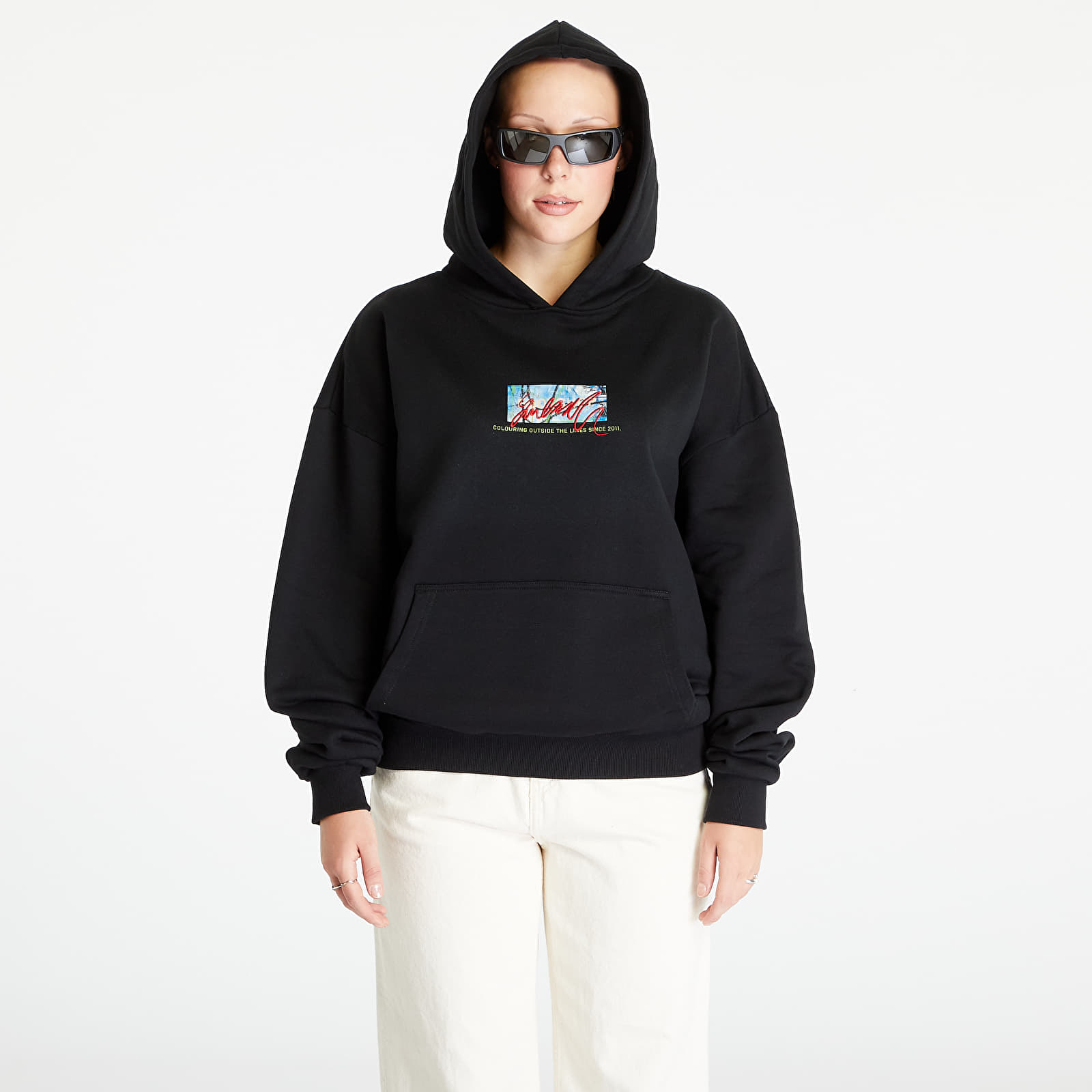 Hoodies and sweatshirts  Footshop x Martin Lukáč Colouring Outside The Lines Hoodie UNISEX Black