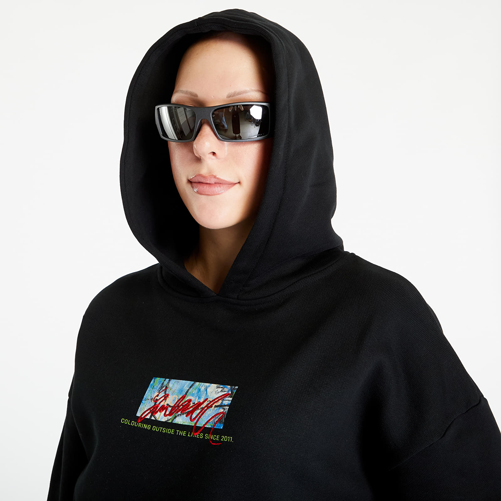 Hoodies and sweatshirts  Footshop x Martin Lukáč Colouring Outside The Lines Hoodie UNISEX Black