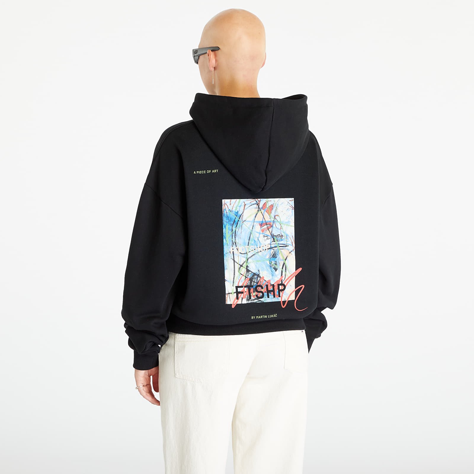 Hoodies and sweatshirts  Footshop x Martin Lukáč Colouring Outside The Lines Hoodie UNISEX Black