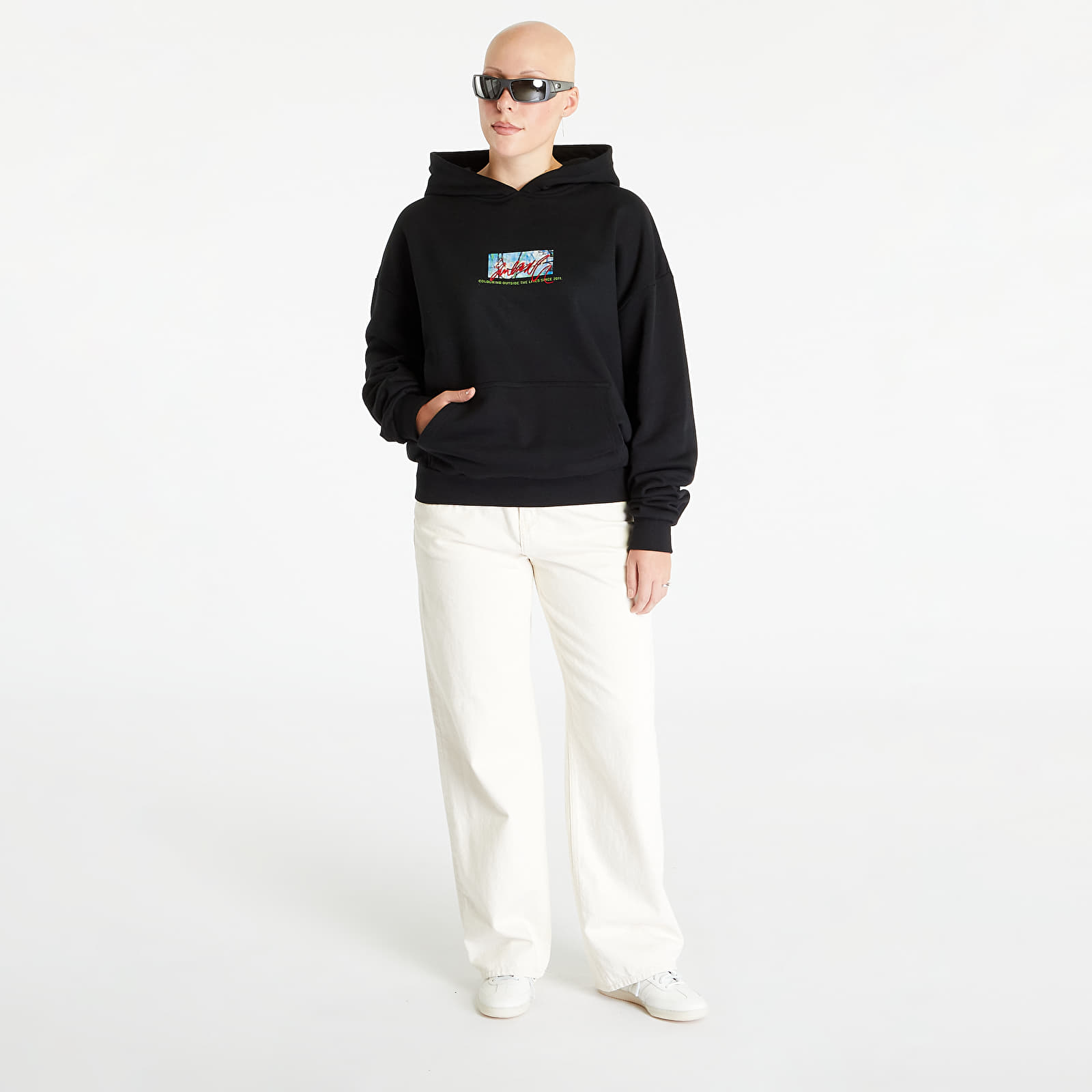 Hoodies and sweatshirts  Footshop x Martin Lukáč Colouring Outside The Lines Hoodie UNISEX Black