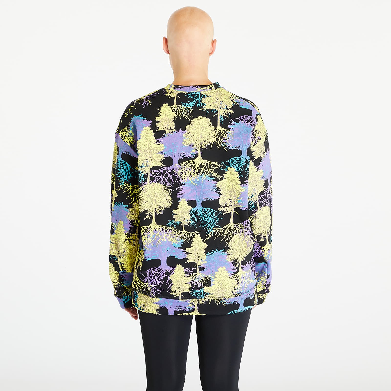 Bluzy adidas by Stella McCartney Printed Sweatshirt Black / Shock Slime / Deep Lilac / Blue Bay-Smc