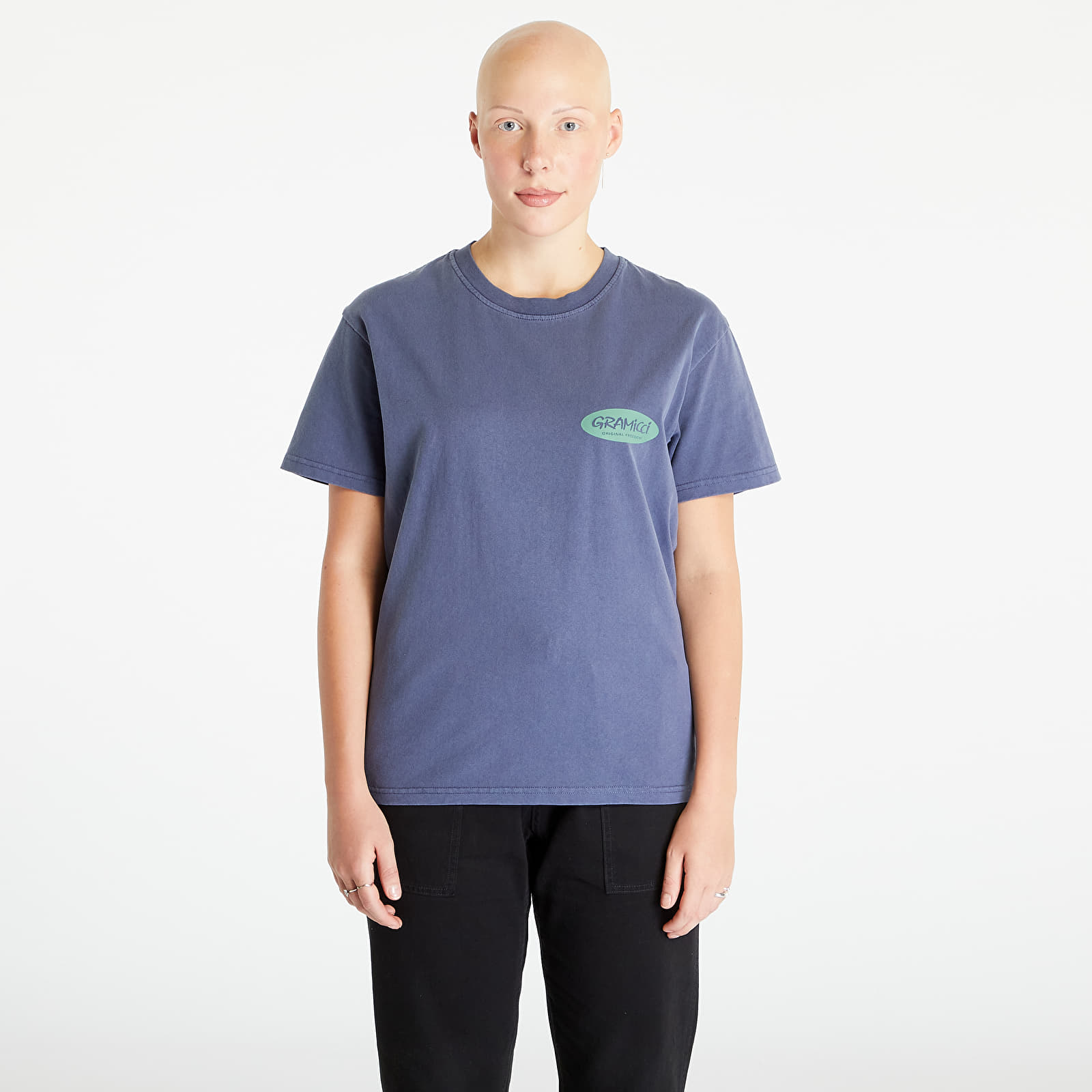 Pólók Gramicci Original Freedom Oval Tee UNISEX Navy Pigment