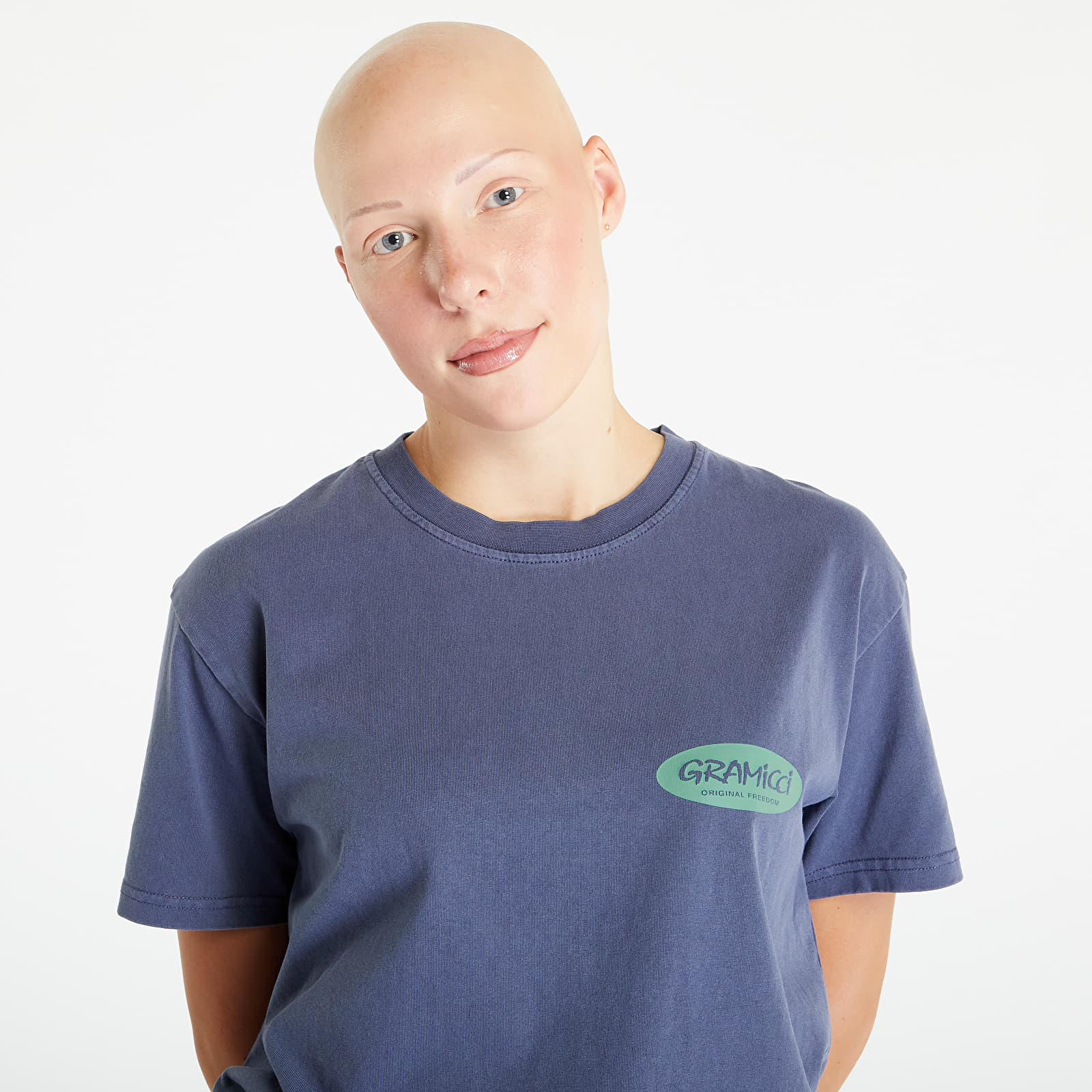 Pólók Gramicci Original Freedom Oval Tee UNISEX Navy Pigment