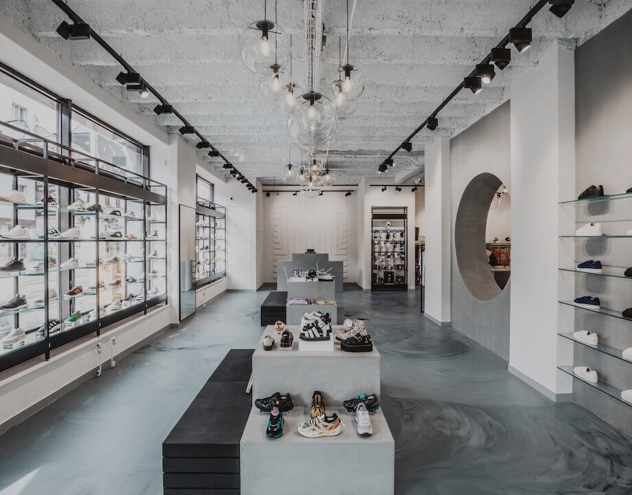 Background: FOOTSHOP SNEAKERS IN BRATISLAVA